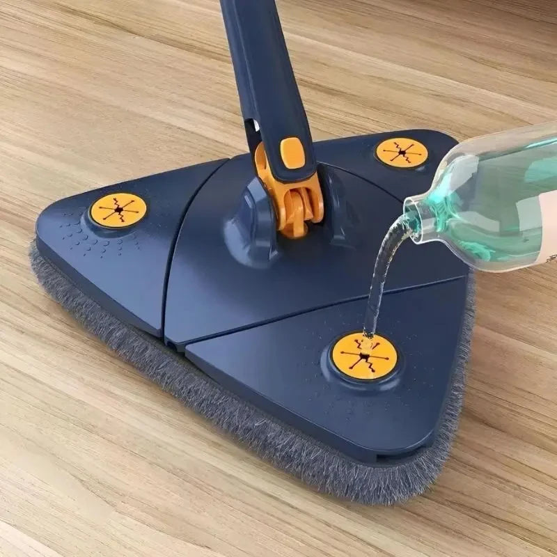 LERPRIME Mop de Limpeza Ajustável: Triangular, Giro de 360° para uma Limpeza Impecável! 🧹